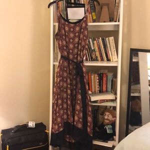 Patterned hi-lo summer dress